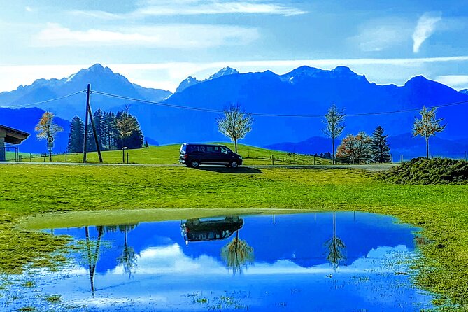 MY<em>GUiDE The King's GREATEST PALACES Neuschwanstein & HERRENCHIEMSEE from Munich – Rottenbuch baroque church and Lake Starnberg Sissi/Ludwig clues’ /><br />
Not every stop here is a palace. One of the pleasant surprises is a short visit to Stiftkirche Rottenbuch, a baroque church. Your time is about 15 minutes, but the guide covers what to look for across centuries of craftsmanship—from the 11th to the 18th centuries.</p>
<p><p>This is a good “breather stop.” After Neuschwanstein crowds and long interiors, a church visit gives you a calmer change of pace while still feeding your curiosity about Ludwig’s world and the Bavarian Catholic artistic tradition.</p>
</p>
<p><p>Then you shift to Lake Starnberg, sometimes called the Dukes’ lake. This is where the day gets story-driven again. Along the shoreline are villas, including summer residences tied to Sissi, the Empress of Austria. You’ll also learn about the spot in the lake where King Ludwig II died on June 13, 1886, and why Ludwig did not want to marry Sissi’s younger sister.</p>
</p>
<p><p>One specific detail I like because it gives you something physical to look for: Roseninsel, the lake’s only island in royal possession, is described as a meeting place for Ludwig and Sissi several times. Even if you don’t spend long on the water itself, the “where this happened” framing helps you connect the legend to a real setting.</p>
</p>
<h2 id="timing-walking-and-comfort-what-you-should-prep-for">Timing, walking, and comfort: what you should prep for</h2>
<p><img width="669" height="446" decoding="async" src=