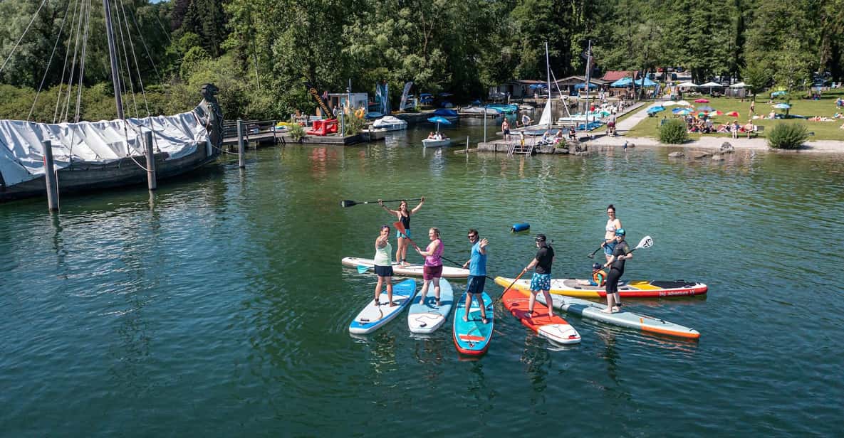Stand Up Paddling at lake Chiemsee - Key SUP moments at Badeplatz Schraml